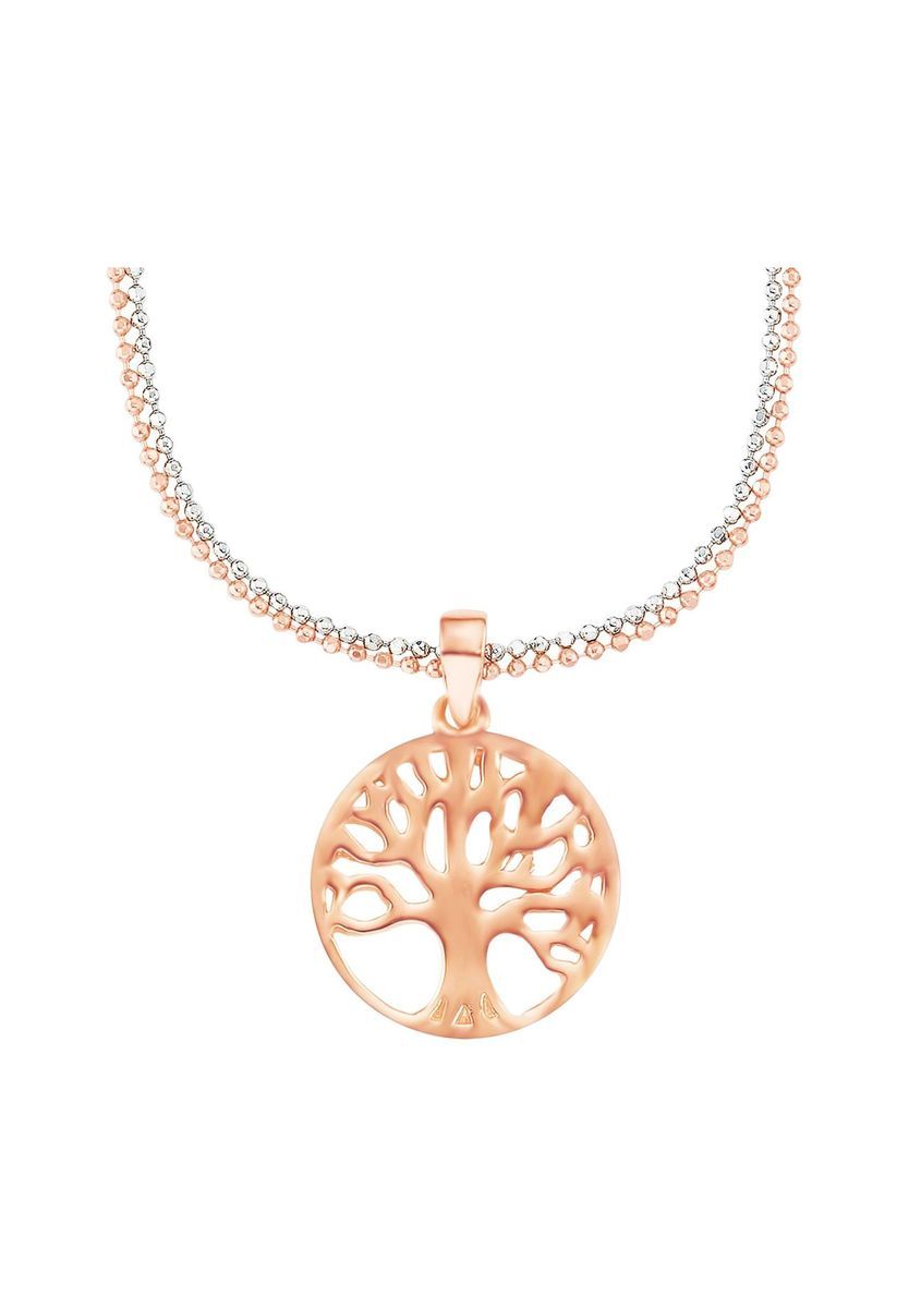 amor Damen Kette mit Anhänger "9268788", 925er Sterling Silber, bicolor