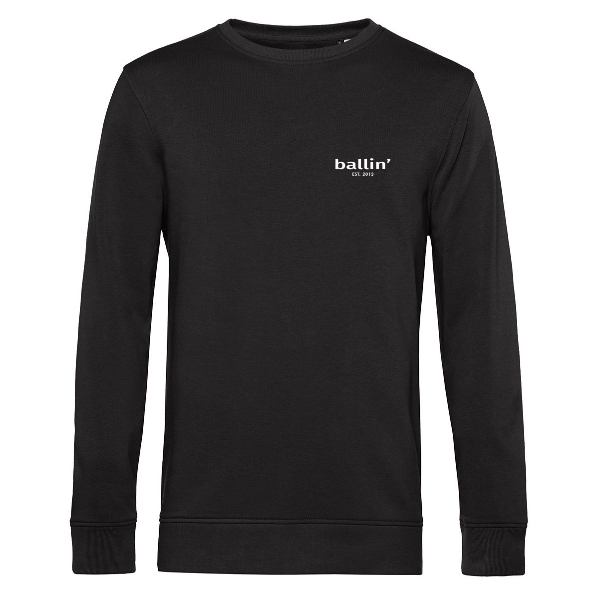 Minimalistischer Rundhals-Pullover mit Logoprint
