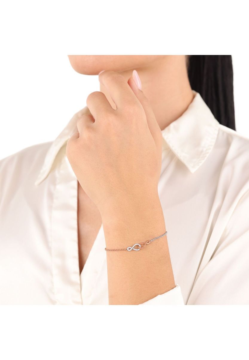 amor Damen Armband, 925er Silber, bicolor