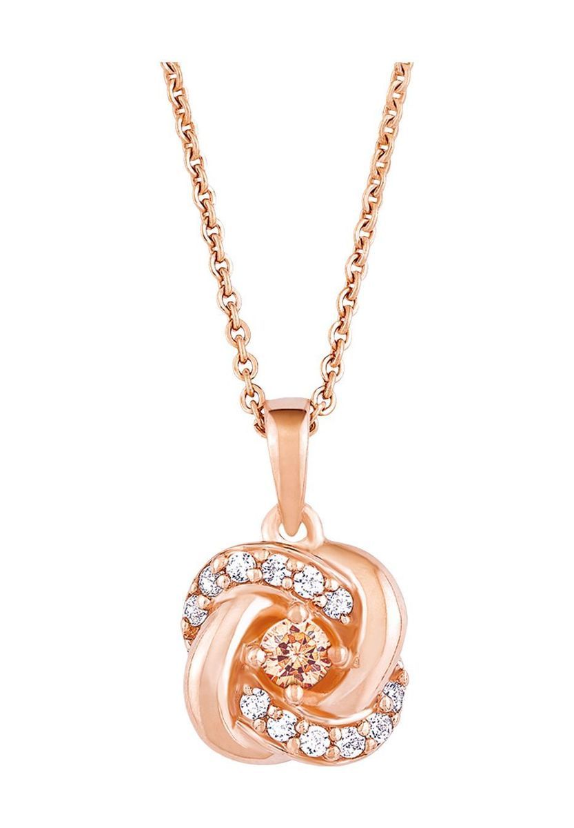 amor Damen Kette mit Anhänger "9271313", 925er Silber, ROSÉGOLD