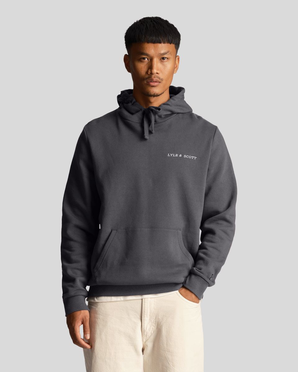 Bestickter Baumwollmisch-Pullover-Hoodie