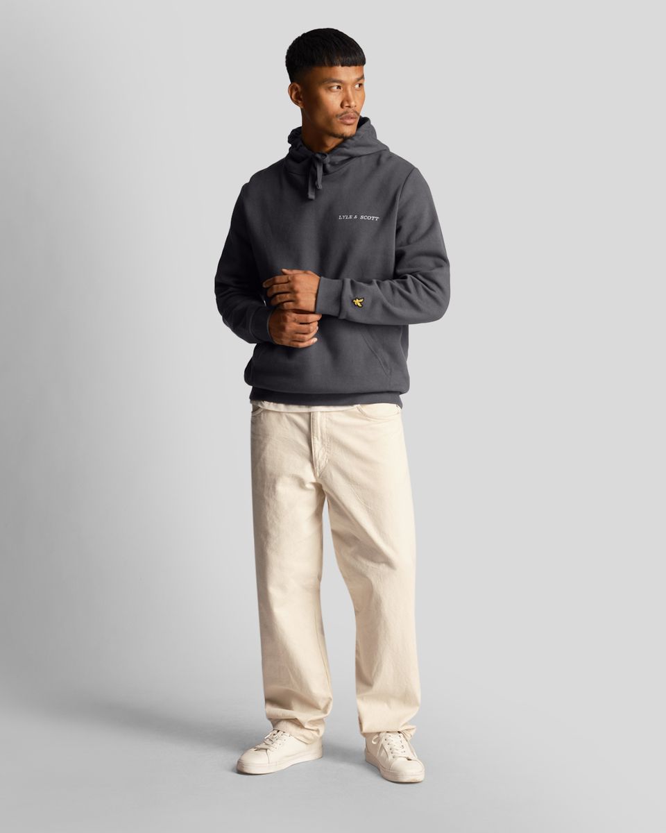 Bestickter Kapuzenpullover aus Baumwolle