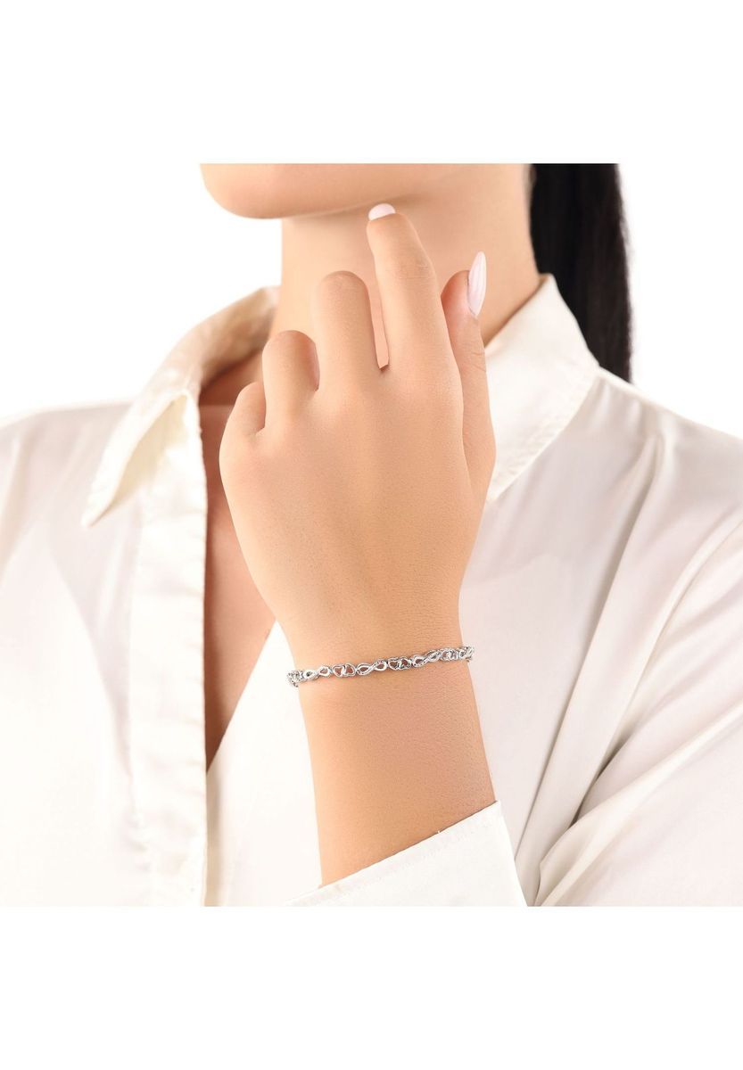 amor Damen Armband " Infinity Herzen", 925er Silber, silber