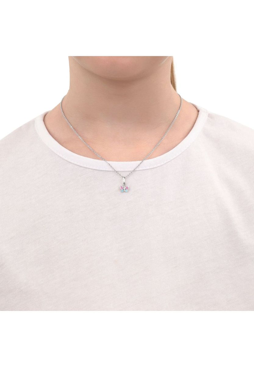 amor Mädchen Kette mit Anhänger Schmetterling, 925er Silber, silber