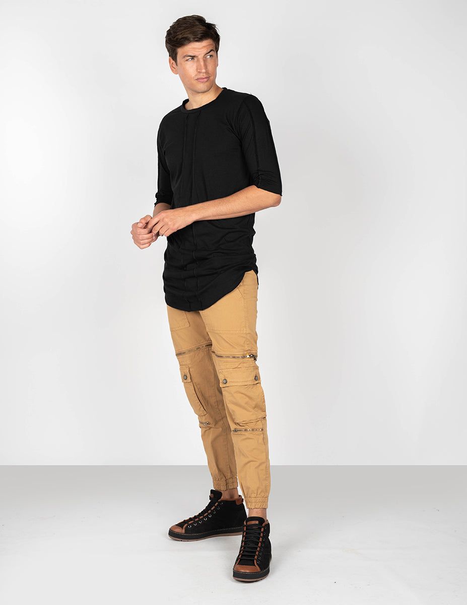 Herren Cargohose mit Reißverschlussdetail