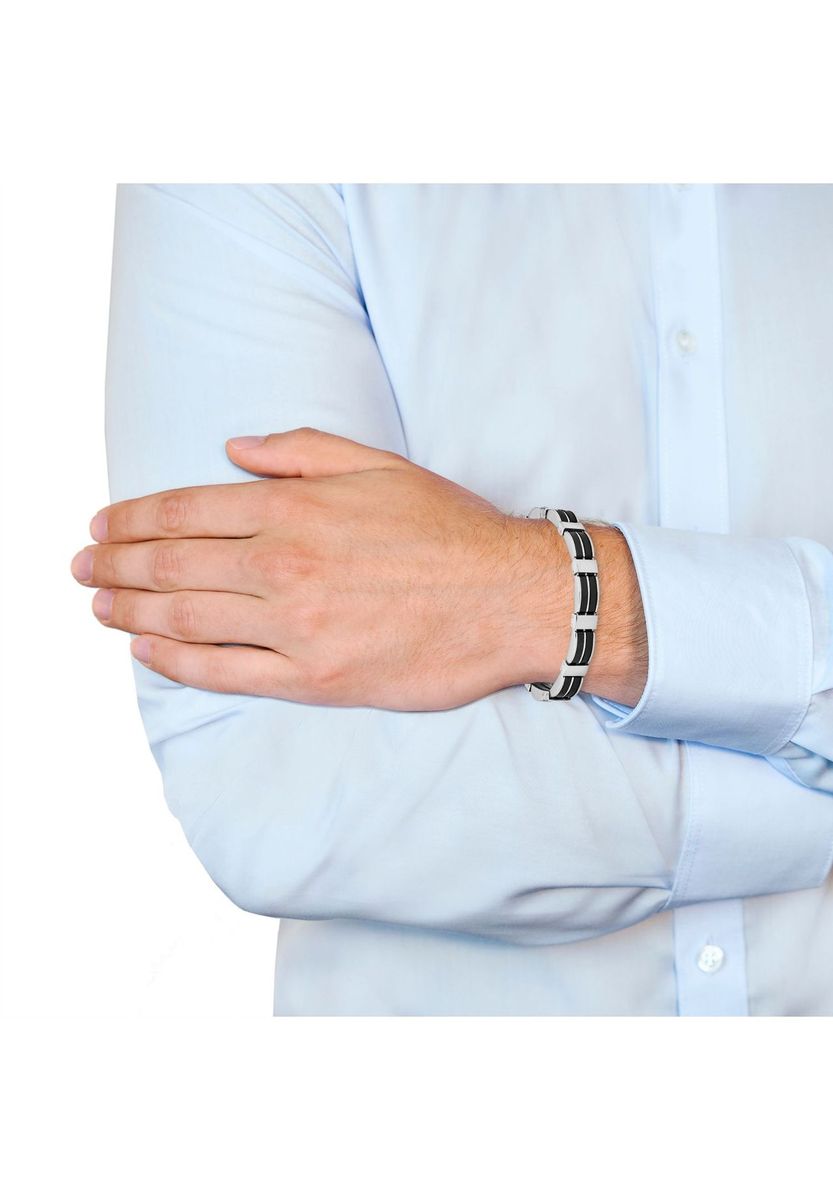 amor Herren Armband "9342433", Edelstahl, schwarz