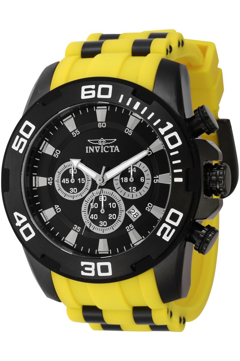 Schwarze und Gelbe Pro Diver Uhr