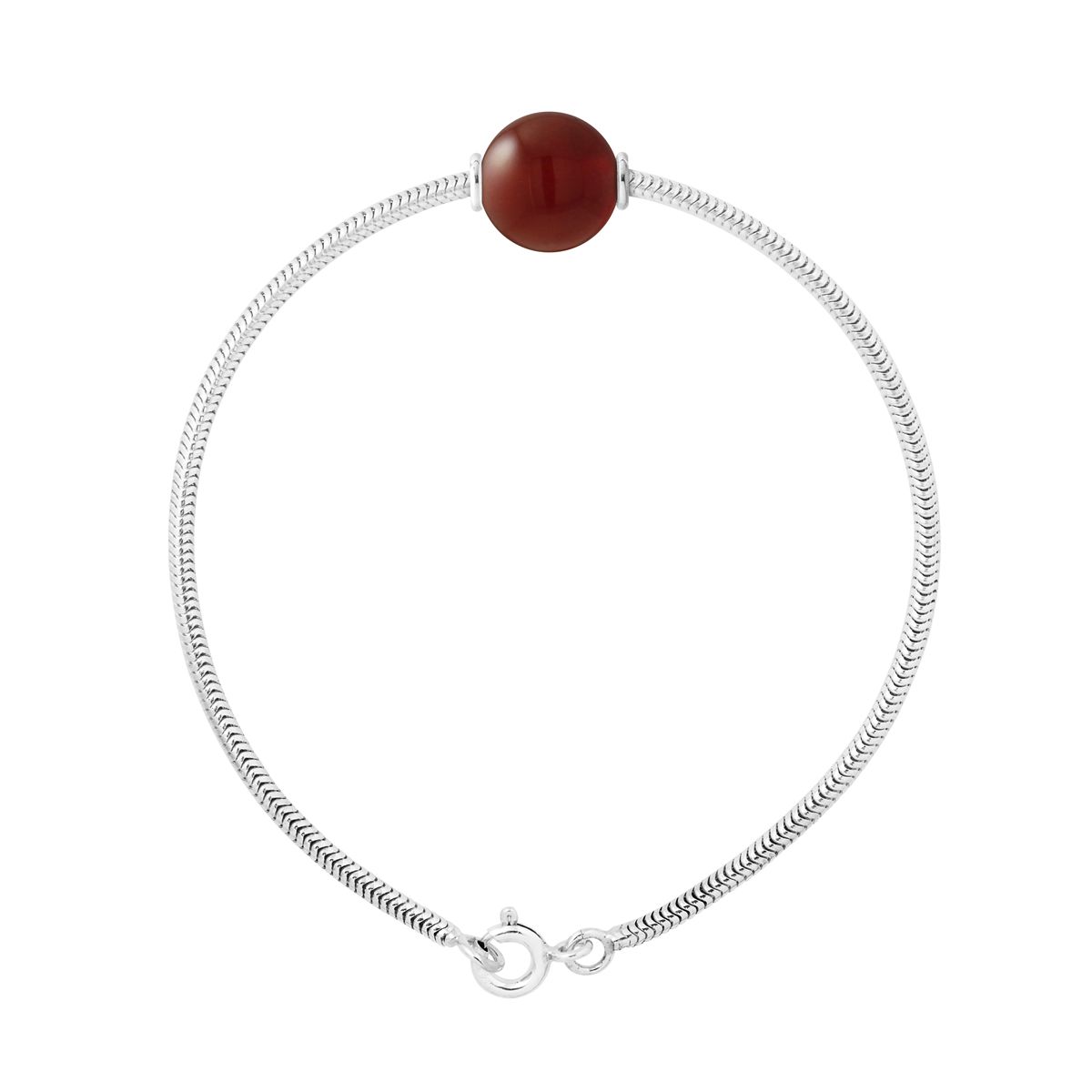 Serpentin-Mesh Armband mit Achat