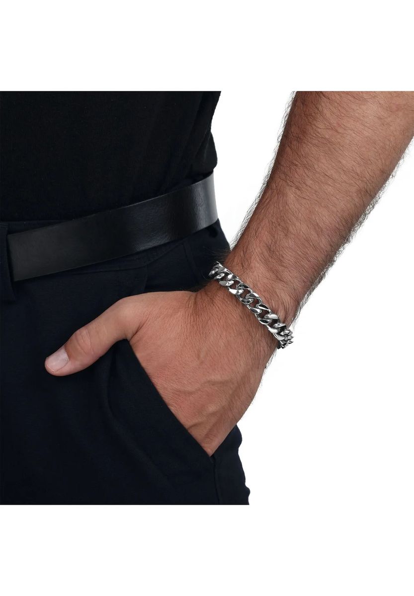 amor Herren Armband, Edelstahl, silber