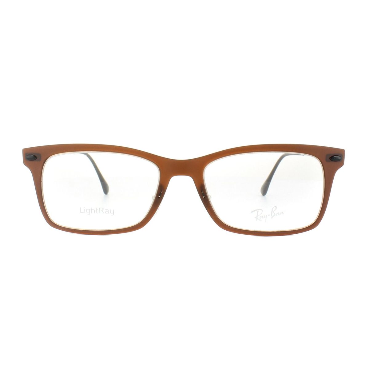 Mattbraune, rechteckige Vollrandbrille
