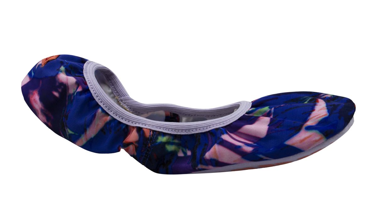 Ballerina-Slipper aus bedrucktem Textilstudio
