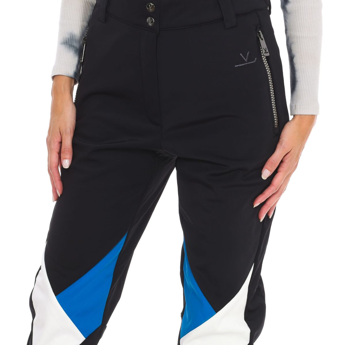Technische Skihose mit geometrischem Color-Blocking