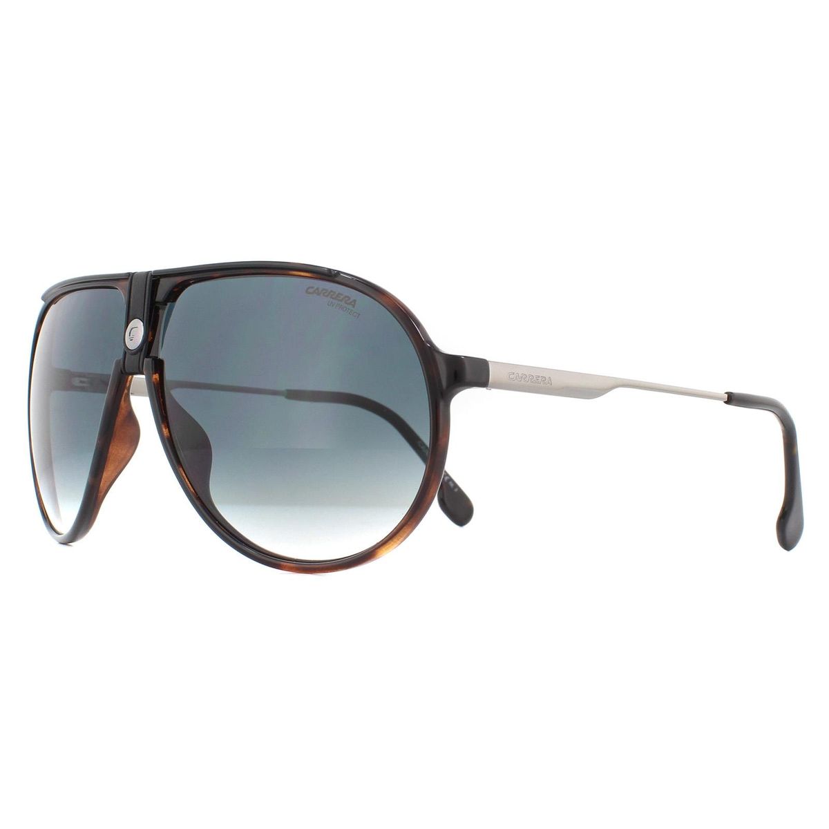 Markante Pilotenbrille mit Leder-Detail