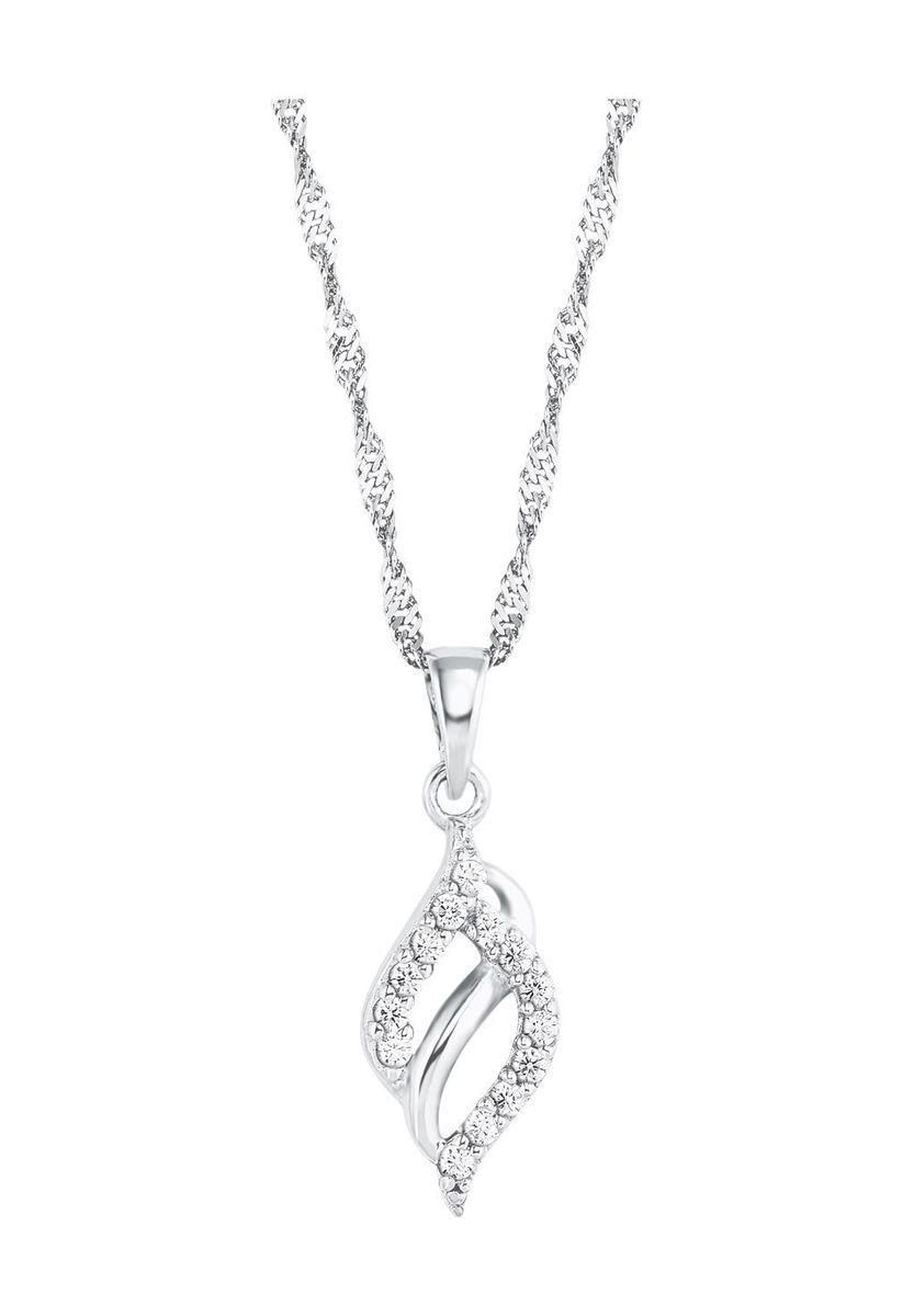 amor Damen Kette mit Anhänger, 925er Silber, silber