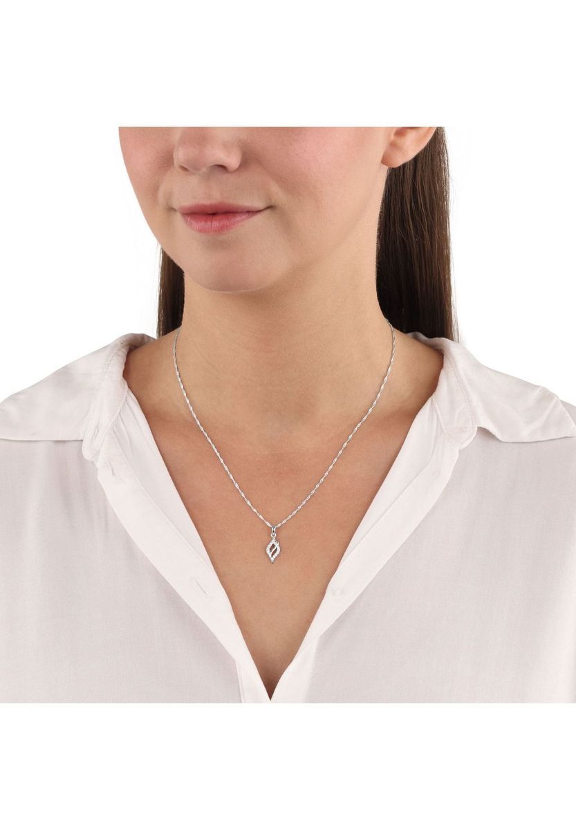 amor Damen Kette mit Anhänger, 925er Silber, silber