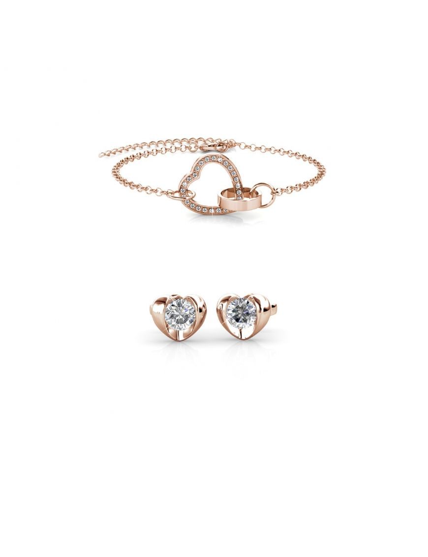 Schmuckset mit verschlungenen Herzen