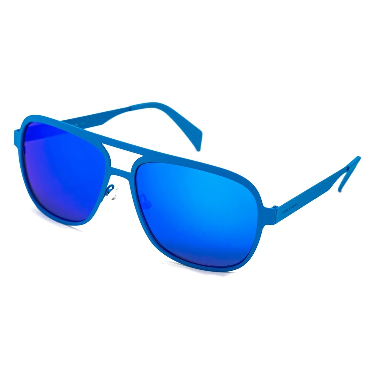 Blaue Pilotenbrille mit Metallrahmen