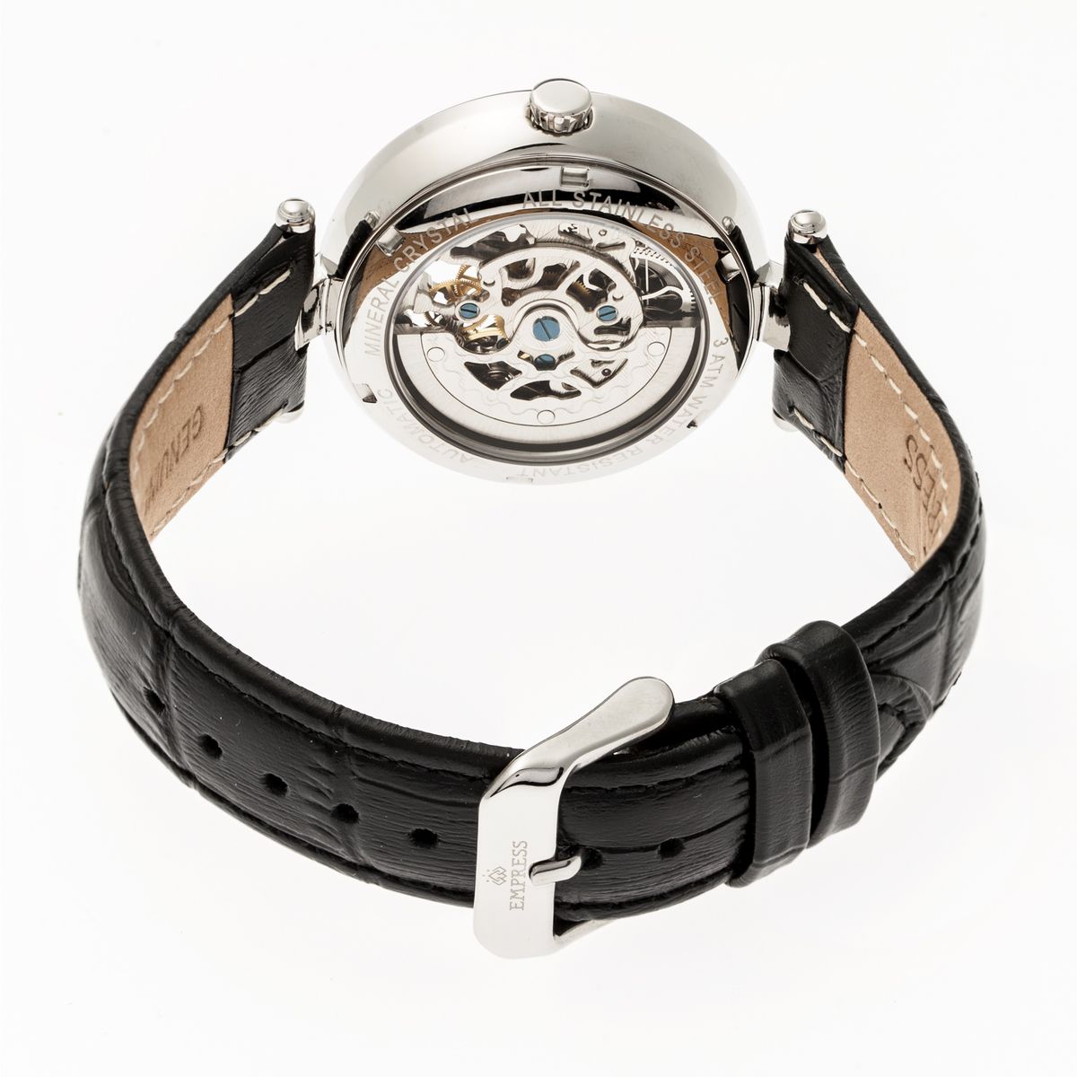 Elegante halb-skelettierte Automatikarmbanduhr