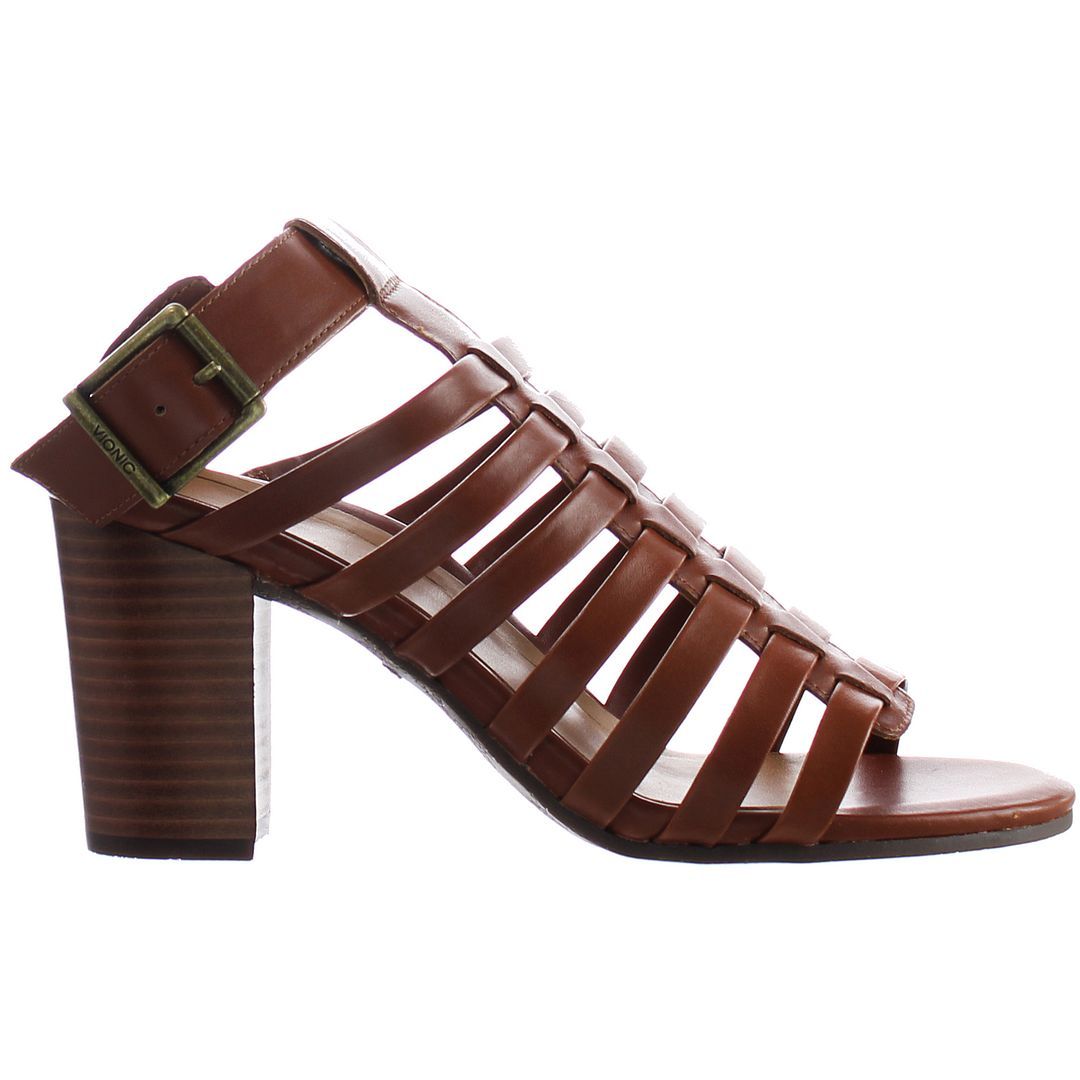 Gewebte Leder-Sandalen mit Blockabsatz