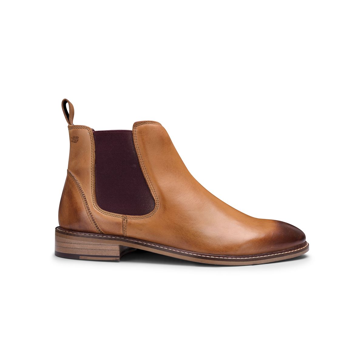 Klassischer hellbrauner Chelsea-Stiefel aus Leder