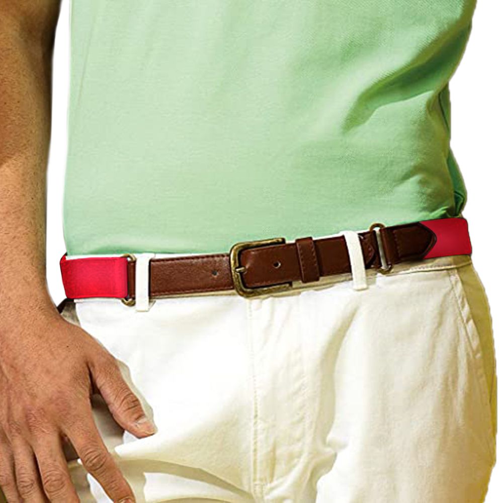 Preppy Gürtel aus Canvas und Kunstleder