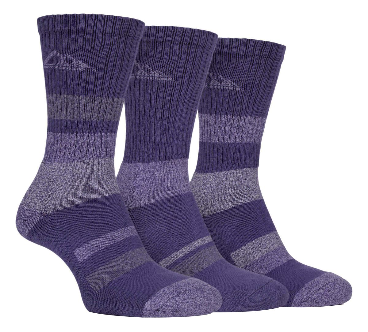 Lila Gestreifte Wandersocken 3er-Pack