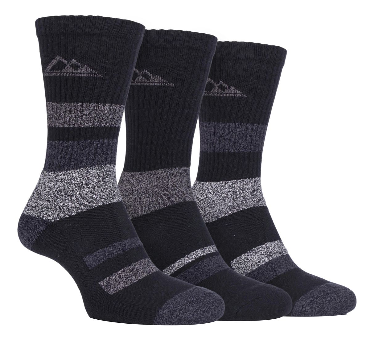 Lila Gestreifte Wandersocken 3er-Pack