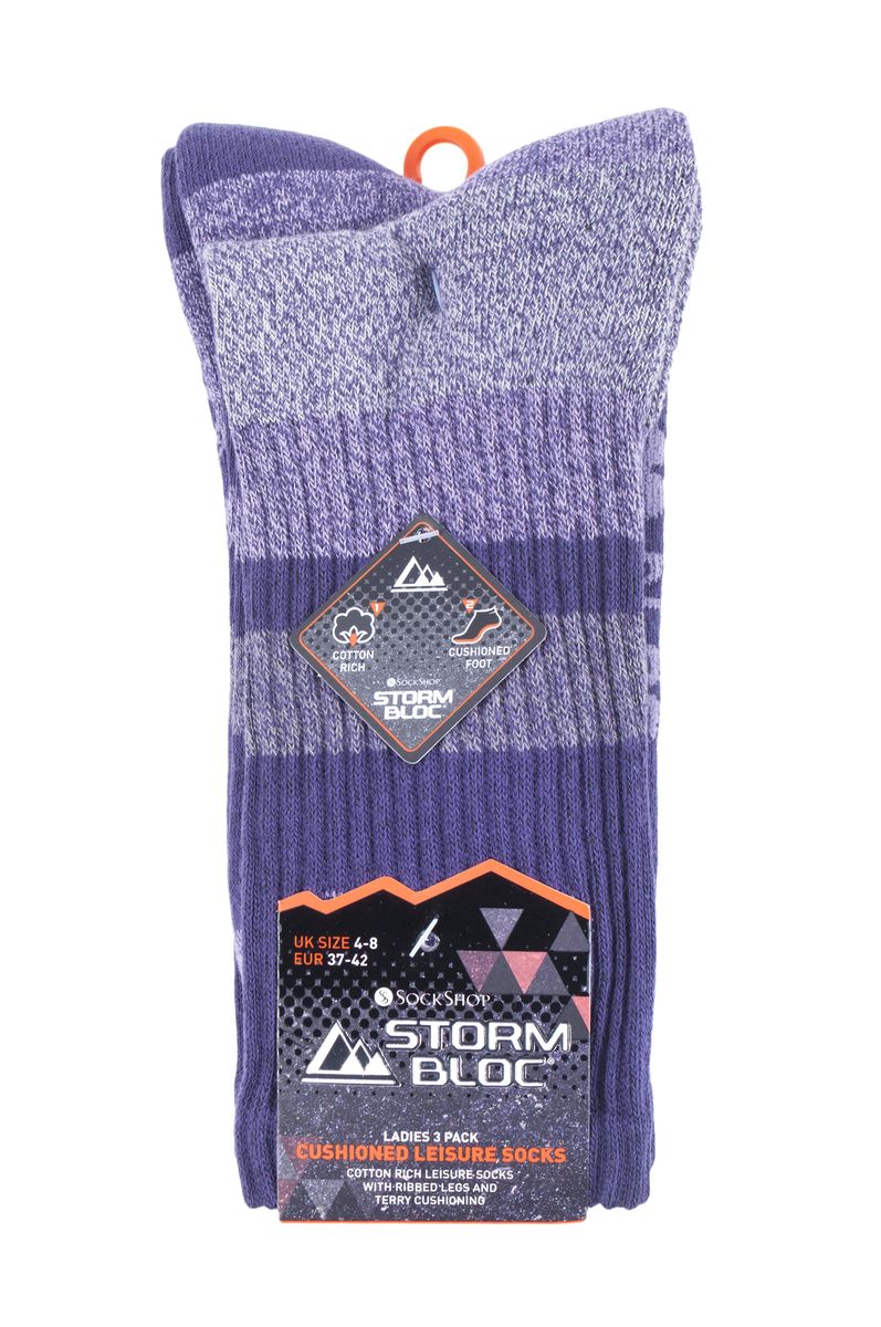 Gepolsterte Baumwoll-Wandersocken im Set