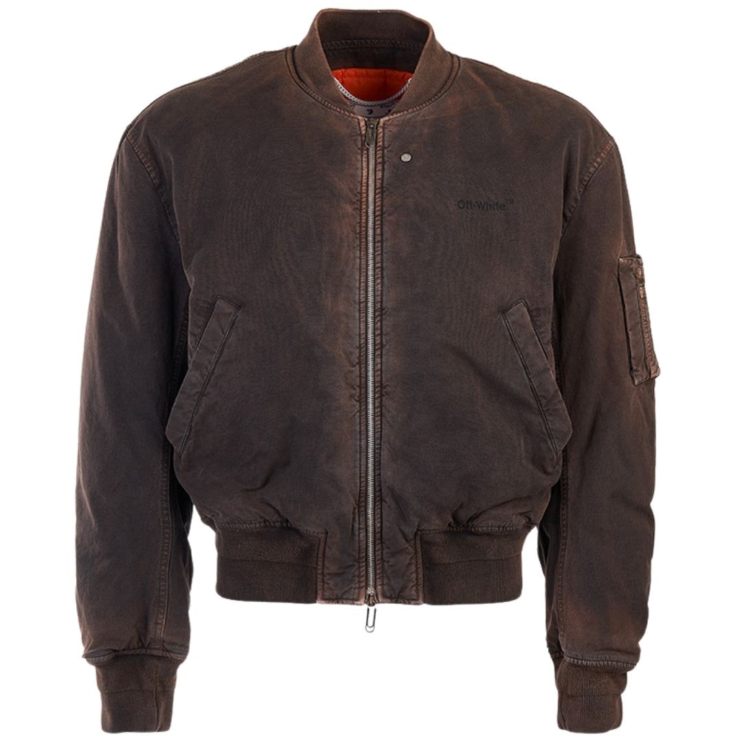 Distressed braune Bomberjacke