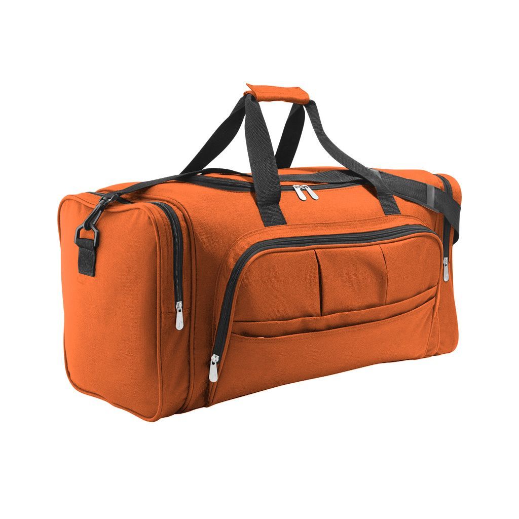 Geräumige orangefarbene Reisetasche