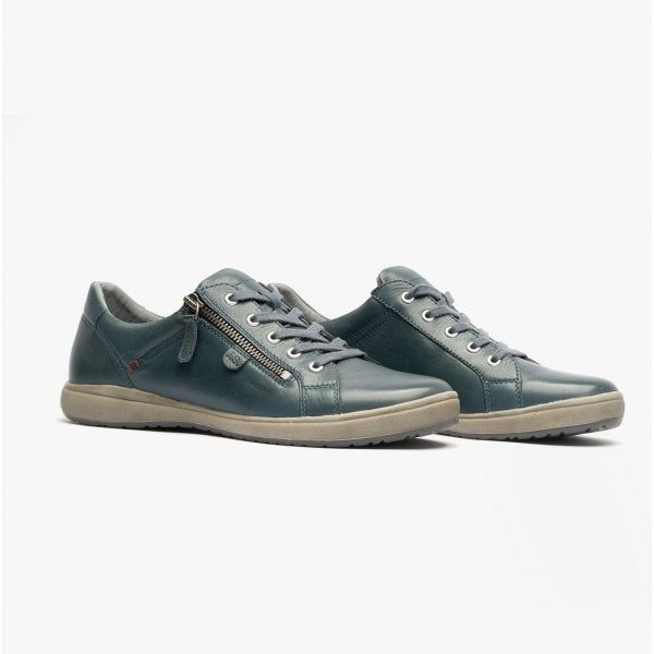 Leder-Sneaker mit seitlichem Reißverschluss