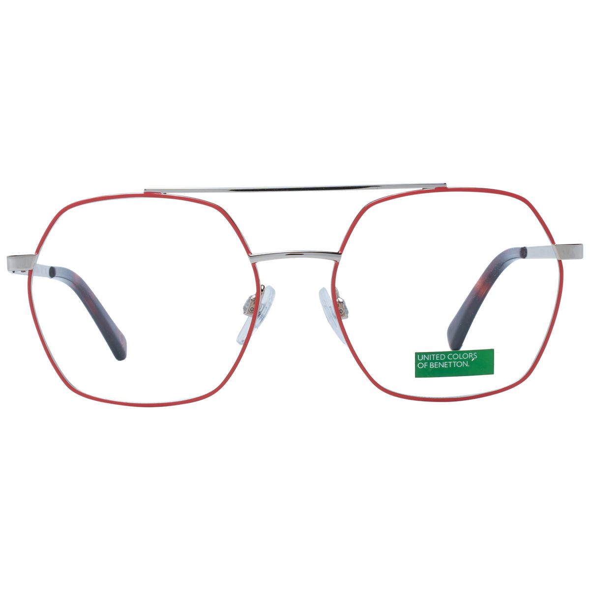 Geometrische Doppelsteg-Brille aus Metall