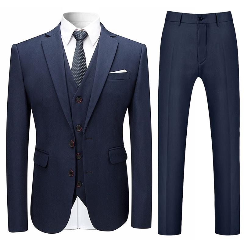 Slim Fit Marineblauer Anzug
