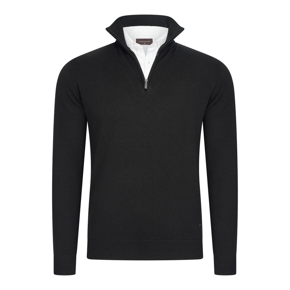 Herren Mock Zip-Pullover