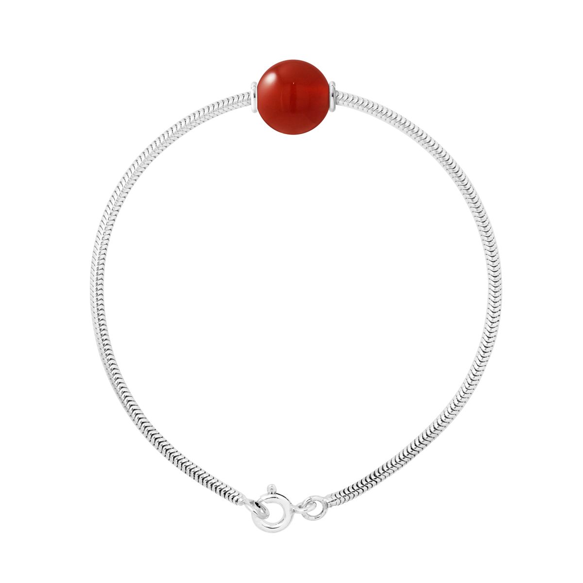 Minimalistisches Schlangenkette Armband mit Perle