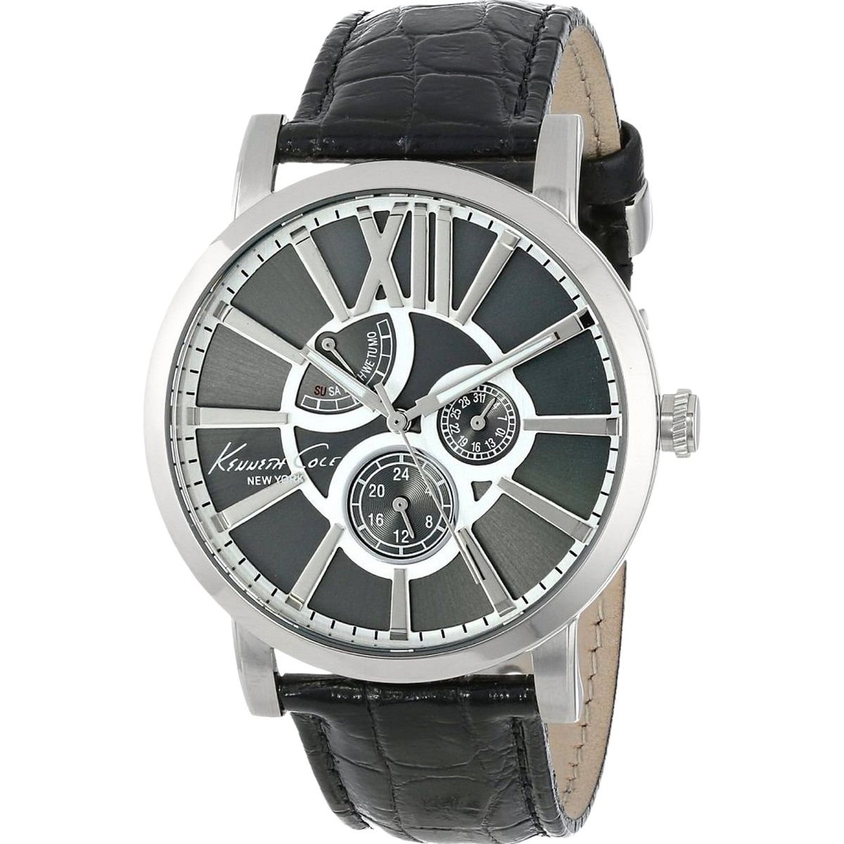 Moderne Mehrfachanzeige Lederarmbanduhr