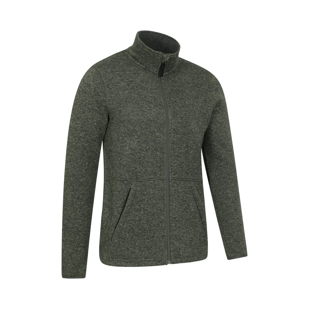 Strukturierte Fleecejacke mit Reißverschluss