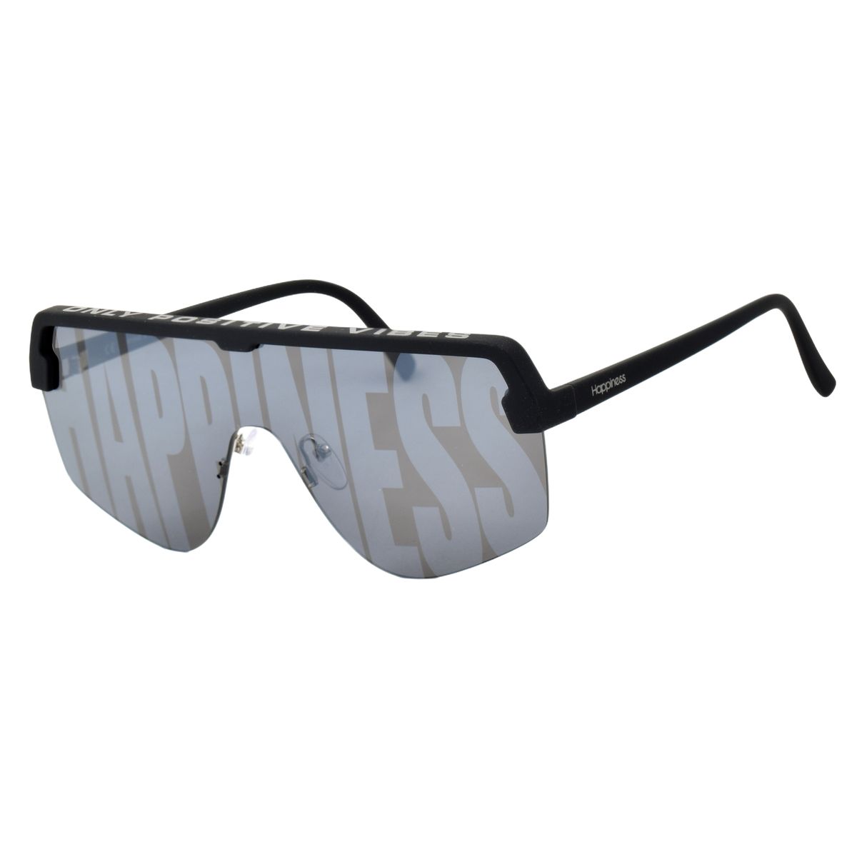 Futuristische Schild-Sonnenbrille mit Spiegelglas