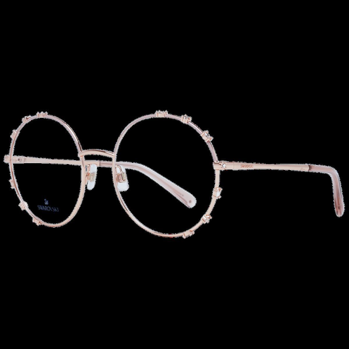 Runde optische Brille mit Kristallverzierungen