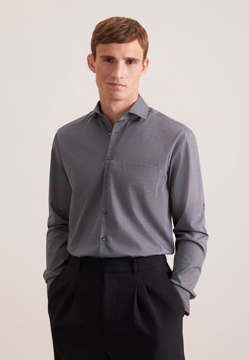 Regular Fit Fil-à-Fil Business Hemd