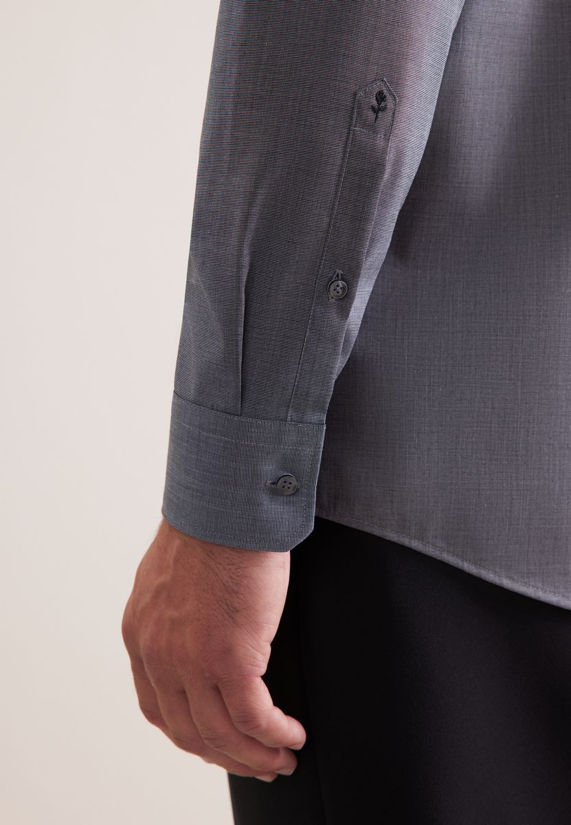 Regular Fit Fil-à-Fil Business Hemd