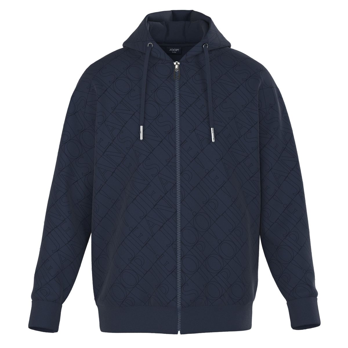 Gemusterte Herren Sweatjacke mit Kapuze