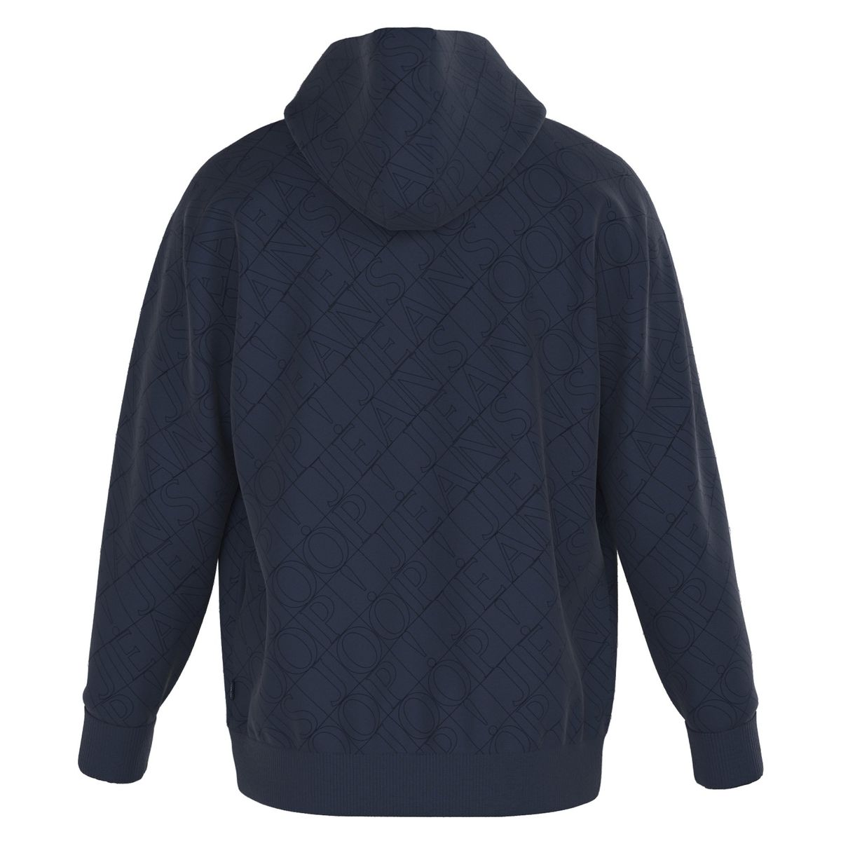 Strukturierter Zip-Hoodie mit Logo-Print