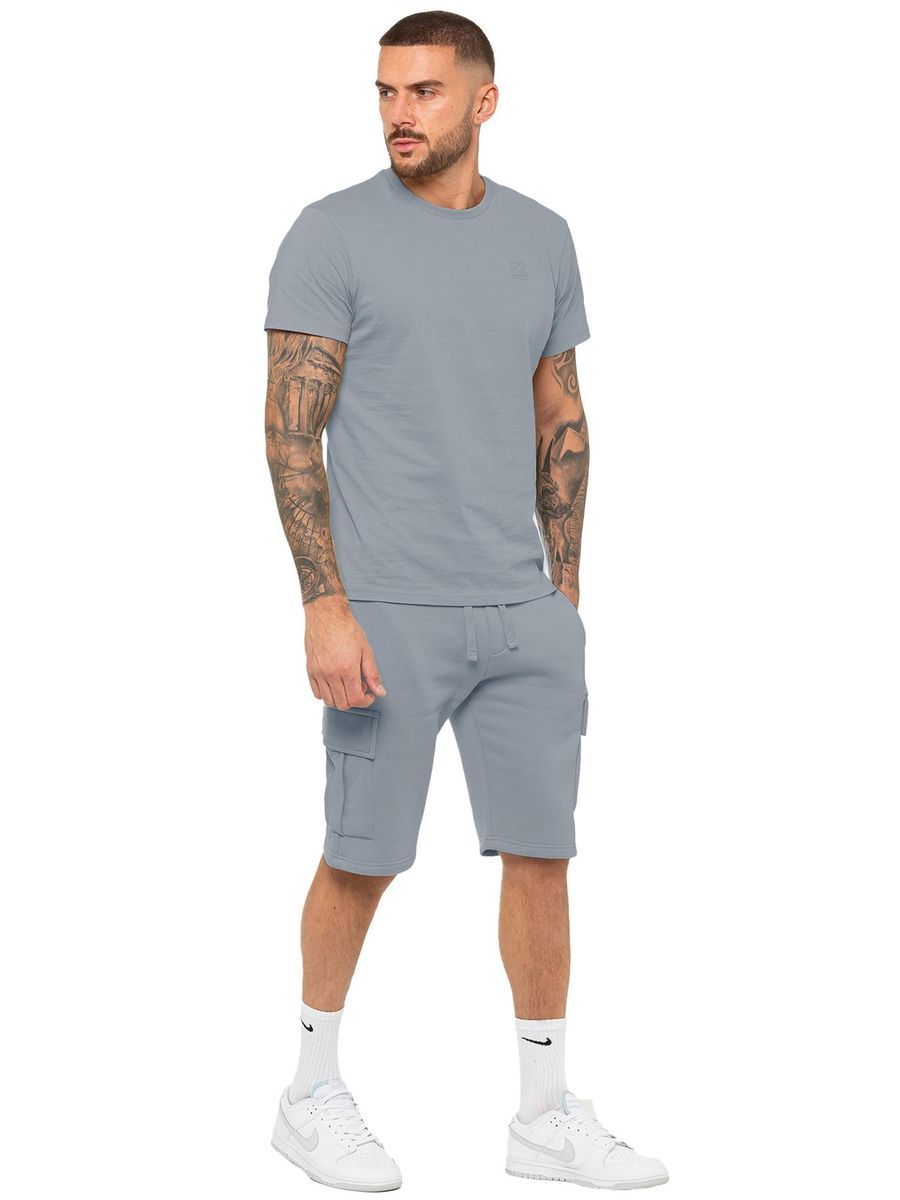 Herren Basic T-Shirt Shorts Set