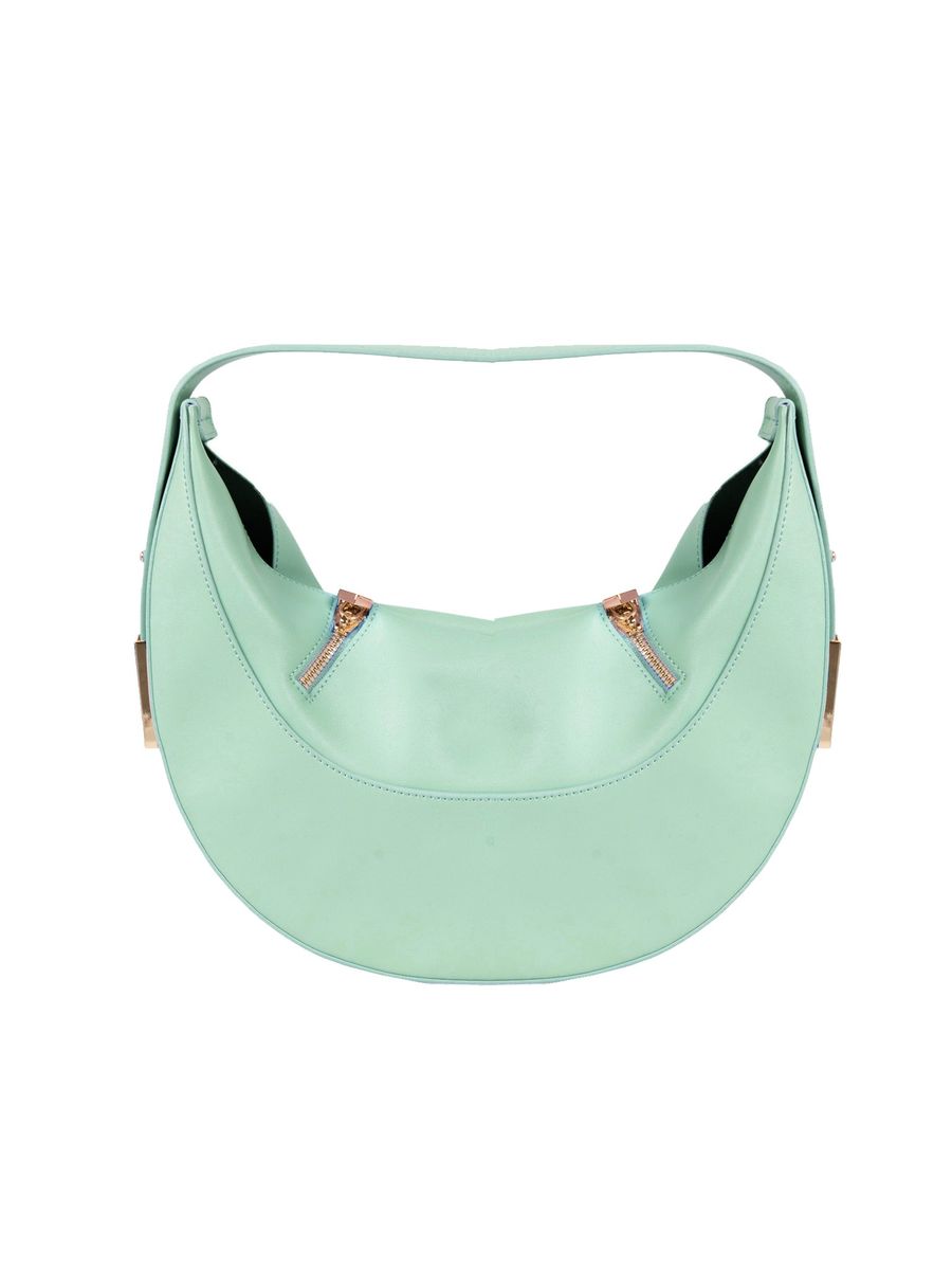 Mintfarbene Halbmond-Hobo-Tasche
