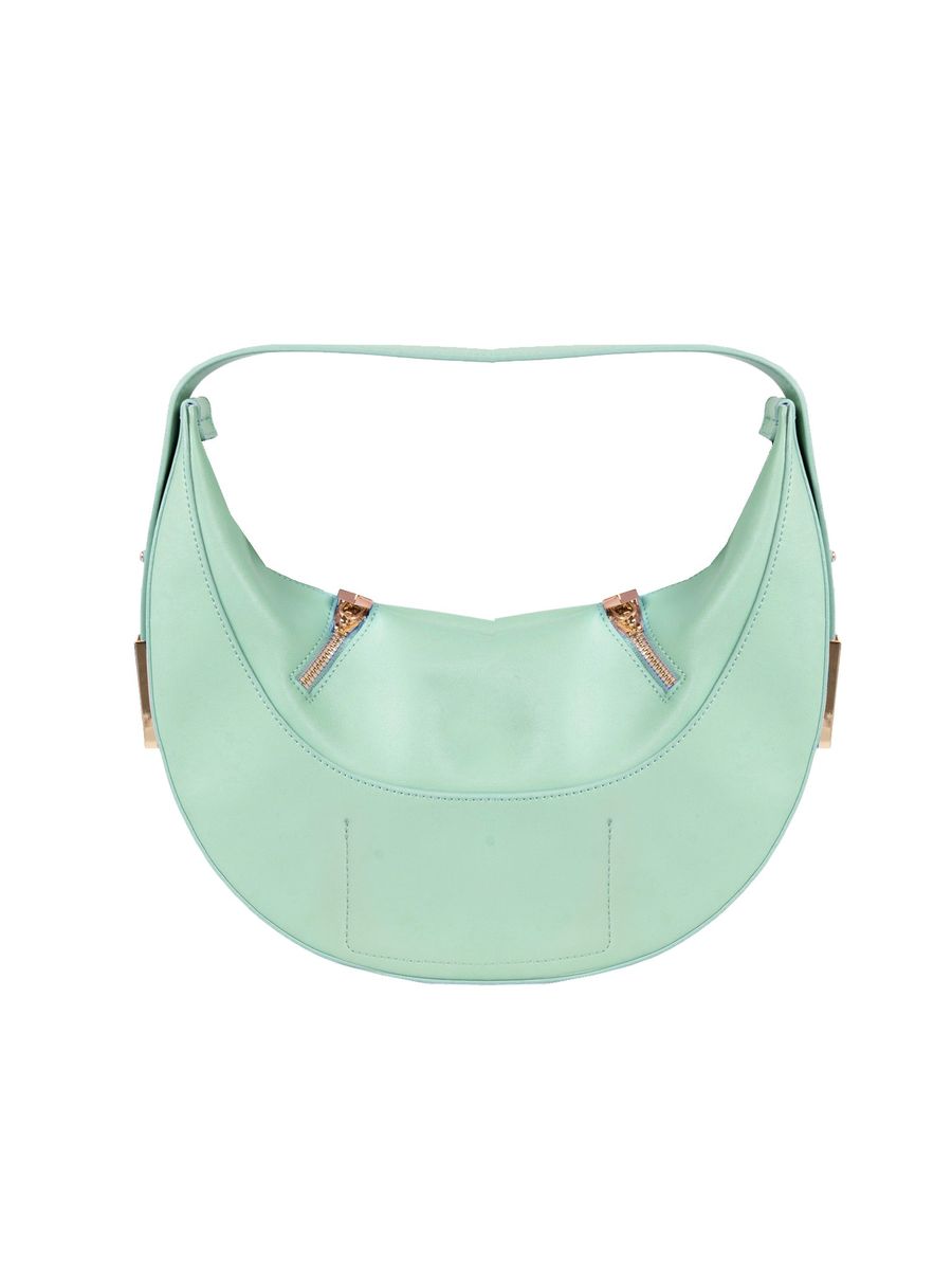 Architekturale Halbmond-Schultertasche