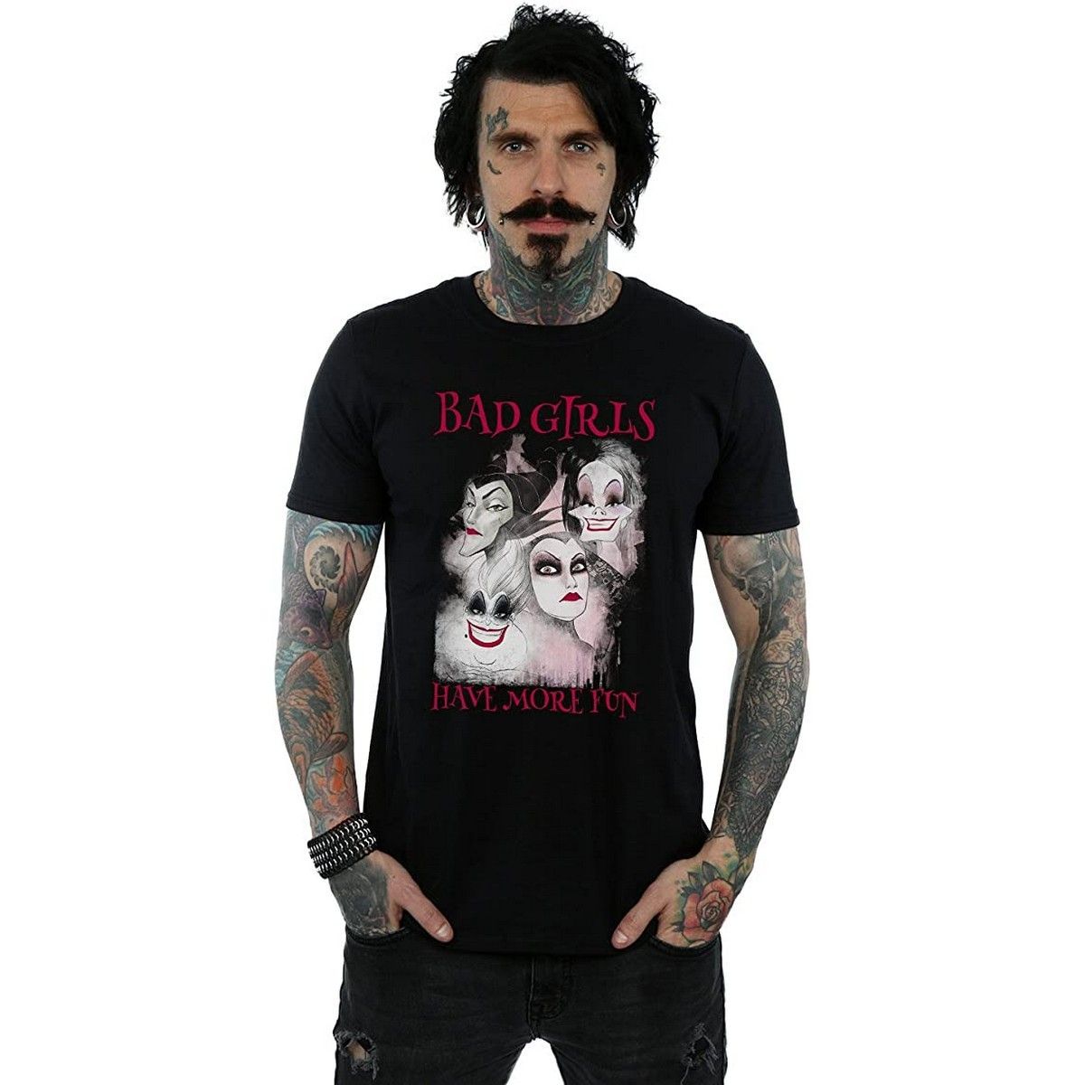 Disney Bad Girls Print Herren T-Shirt