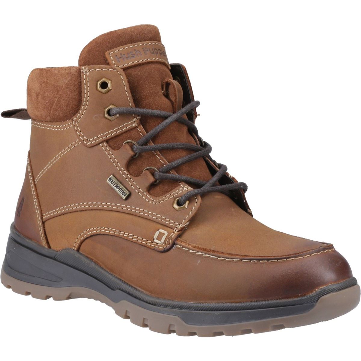 Hush Puppies Palmer Leder Herren Stiefel Tan