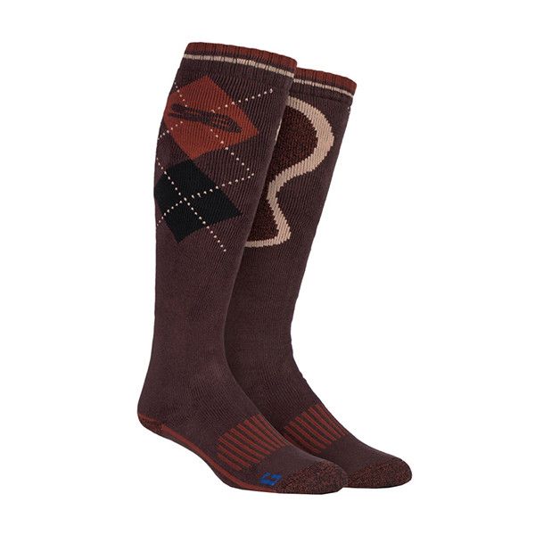 Braune Argyle Wellington Stiefel Socken