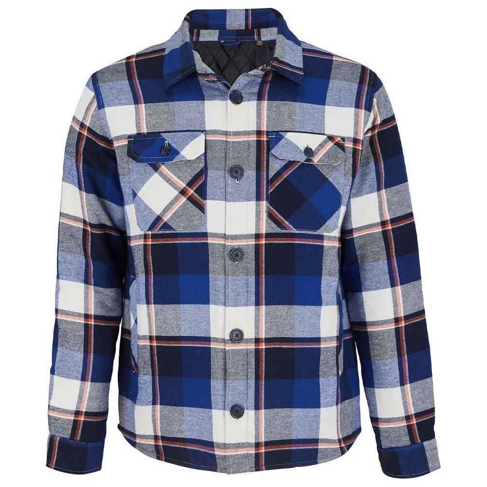 Herren Gepolstertes Flanell-Overshirt Jacke
